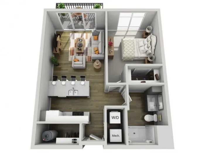 Floor Plan 1C | State Street Station | Apartments in Wauwatosa, WI