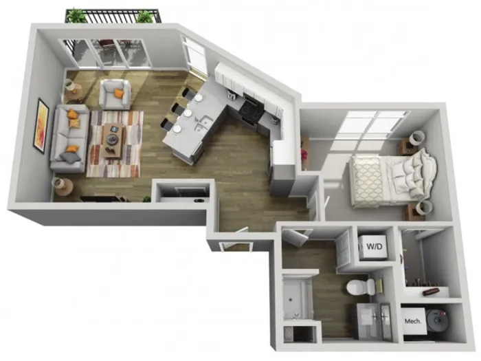 Floor Plan 1F | State Street Station | Apartments in Wauwatosa, WI