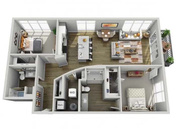 Floor Plan 2G | State Street Station | Apartments in Wauwatosa, WI