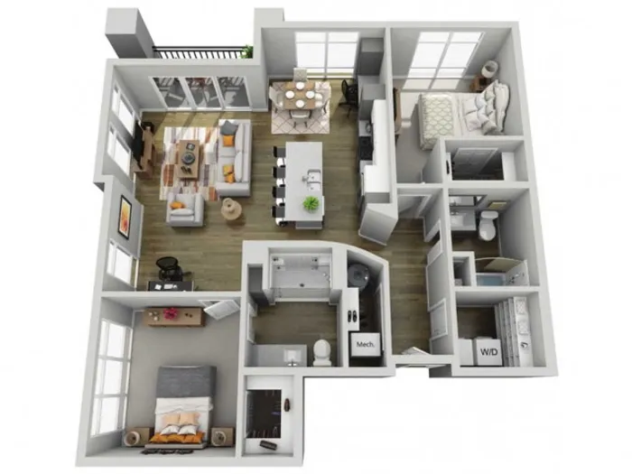Floor Plan 2F | State Street Station | Apartments in Wauwatosa, WI