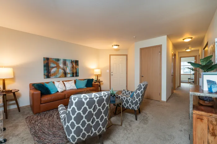Model Living Room l Apartments for Rent in Tacoma, Wa l Tudor Village Apartments
