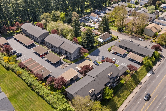 Aerial Apartment View l Warner Park Apartments l Tacoma, WA