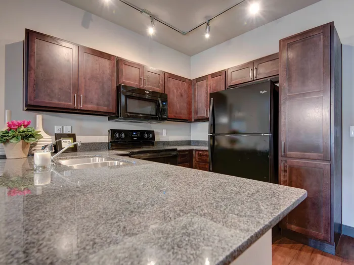Township 28 Apartments Springfield Missouri One Bedroom Furnished Kitchen