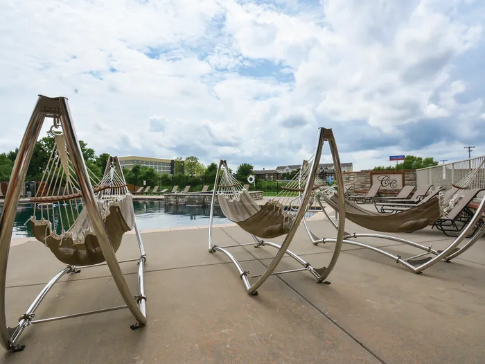 Coryell Courts Northside Springfield Missouri Apartment Poolside Lounging
