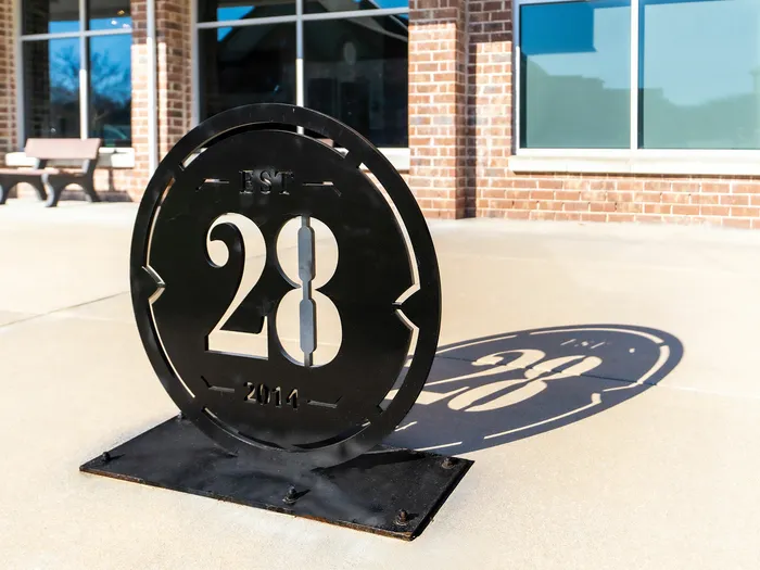 Township 28 Aparments Springfield Missouri Exterior Leasing Office Metal Sign EST 2014