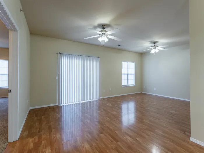 Coryell Courts Christopher One Bedroom Phase One Living Room Hardwood Floor View