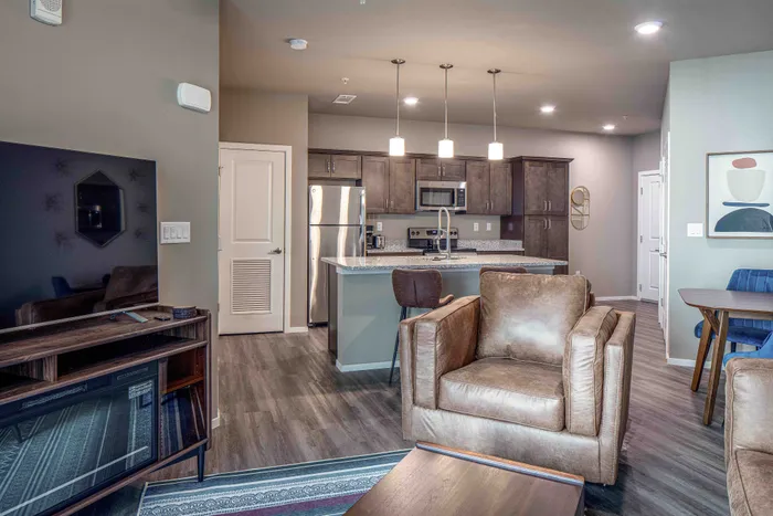 Promenade-Commons-Apartments-Rogers-Arkansas-Furnished-One-Bedroom-Living-Room