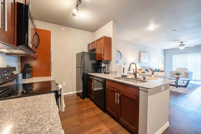 Verandas-Apartments-Springfield-Missouri-Furnished-Two-Bed-Two-Bath-Kitchen-Living-Room