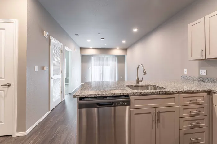 Veranda-Vistas-55-Plus-Apartments-Springfield-Missouri-One-Bedroom-Kitchen-Living-Room-View