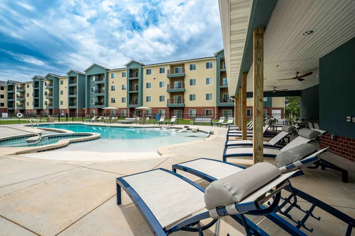Crescent-Falls-Apartments-Joplin-Missouri-Amenities-Heated-Saltwater-Pool-Lounge-Chairs