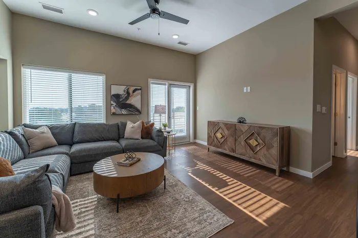 Heritage-Apartments-Springfield-Missouri-Luxury-Furnished-Two-Bedroom-Living-Room-Patio-Doors