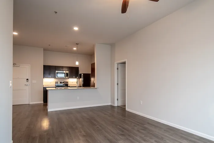 Union-Mill-Apartments-Wichita-Kansas-Two-Bedroom-Deluxe-Living-Room-Kitchen