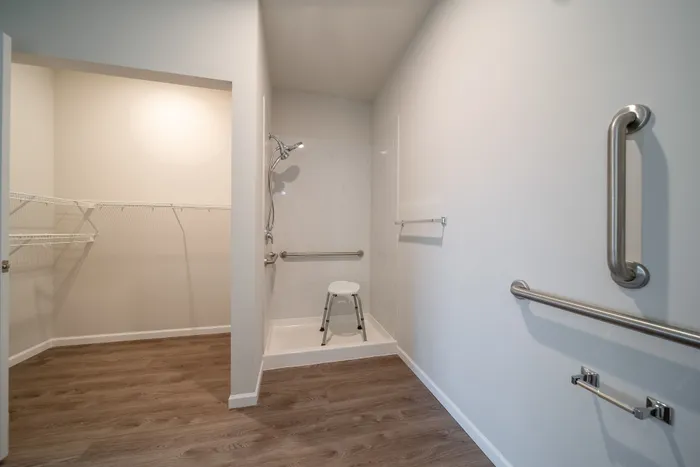 Union-Mill-Apartments-Wichita-Kansas-Two-Bedroom-ADA-Primary-Shower-And-Closet