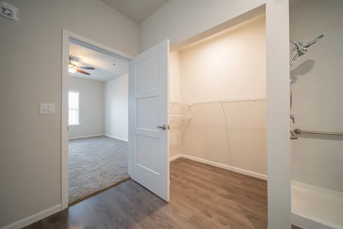 Union-Mill-Apartments-Wichita-Kansas-Two-Bedroom-ADA-Primary-Bedroom-Closet