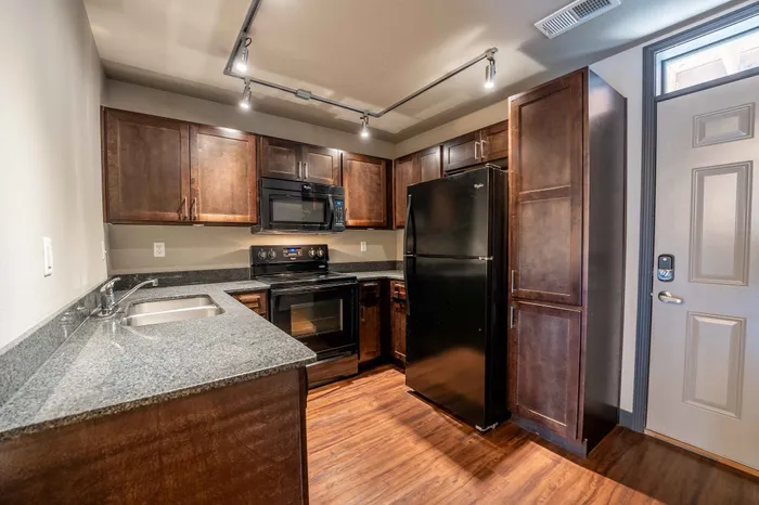 Township-28-Springfield-Missouri-Galloway-Neighborhood-Apartments-Studio-Kitchen-And-Back-Door