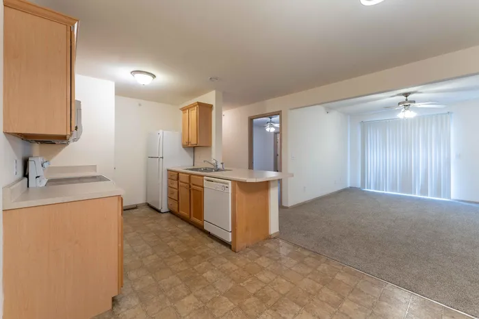 Battlefield-Park-Springfield-Missouri-Three-Bedroom-Apartment-Kitchen-And-Living-Room