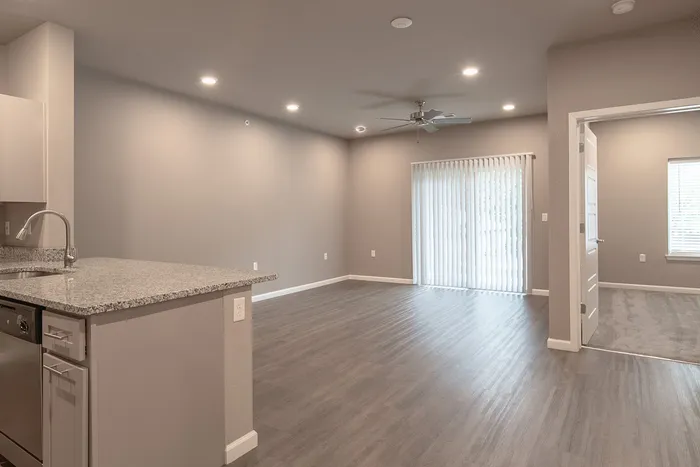 Coryell-Commons-Heights-Springfield-Missouri-Apartments-Livianah-One-Bedroom-Living-Room-Patio-Doors