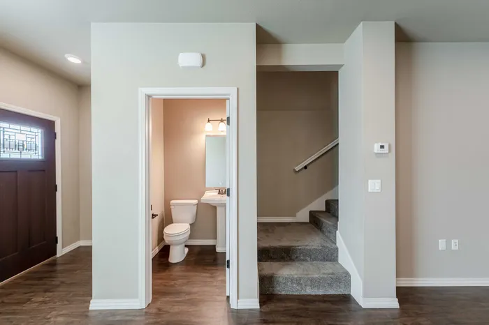 Villas-At-Verandas-South-Springfield-Missouri-Townhomes-Two-Bedroom-Unit-111-Half-Bathroom-And-Staircase