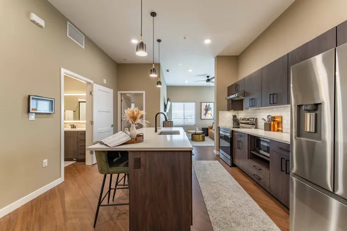 Heritage-Apartments-Springfield-Missouri-Garrison-Furnished-Two-Bed-Apartment-301-Kitchen-Entrance-View