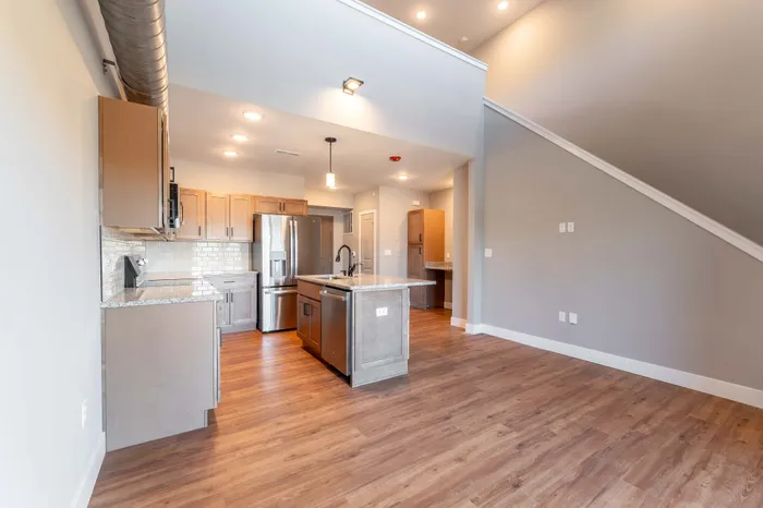 Township-28-Apartments-Springfield-Missouri-Building-H-One-Bedroom-Loft-Premium-Living-Space-And-Staircase
