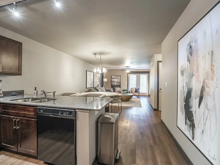 Township-28-Three-Bedroom-Furnished-Kitchen-Living-Room-View