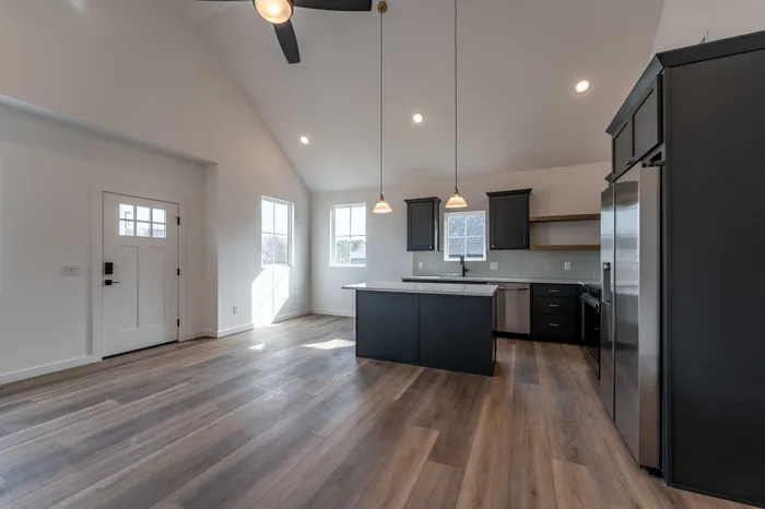 Owen-Silos-Subdivision-Luxury-Homes-South-Springfield-Missouri-Two-Bedroom-Rue-Unit-5683-Living-Room-To-Kitchen-Open-Layout