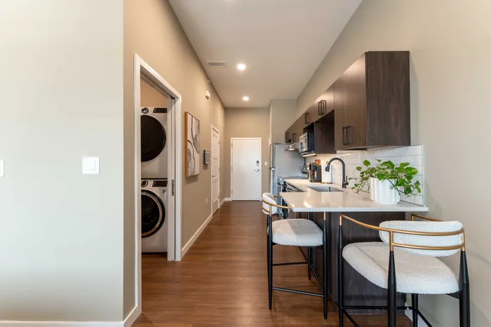 Heritage-Apartments-For-Rent-Springfield-Missouri-Furnished-Studio-Unit-515-Entrance-View-From-Kitchen