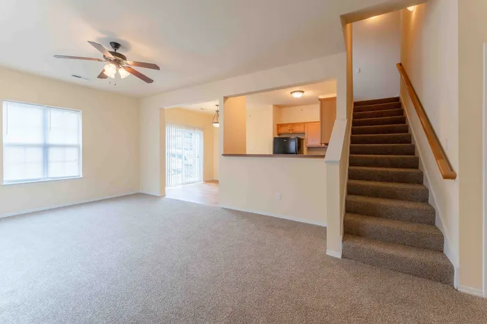 Martin-Riley-Apartment-Homes-Springfield-Missouri-Three-Bedroom-Living-Room-Second-Floor-Staircase