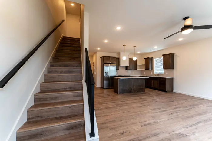 Owen-Silos-Subdivision-Springfield-Missouri-Glasford-Four-Bedroom-Living-Room-And-Staircase-Entrance-View