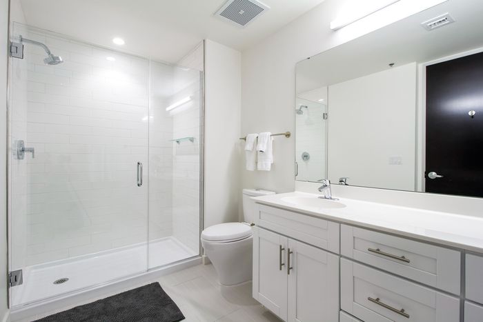Contemporary Bath | 1 West Broadway | Downtown Tucson Apartments