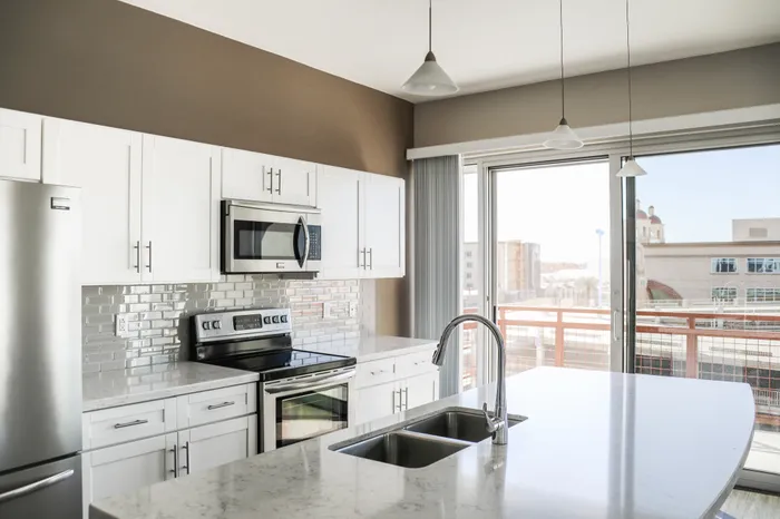Kitchen with Natural Light | 1 West Broadway | Apartments in Downtown Tucson