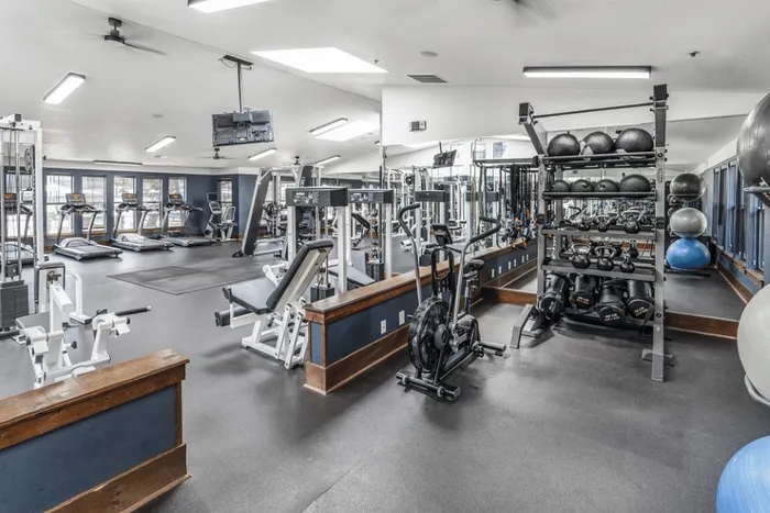Fitness center with cardio and strength equipment at The Lodge of Athens