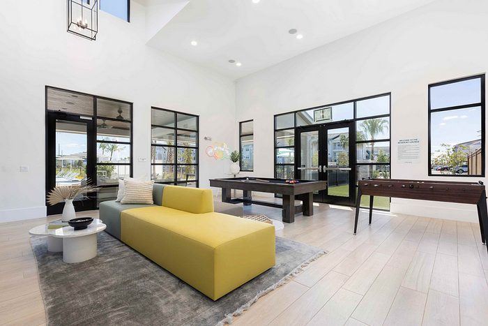 Photos of Lake Nona Concorde apartments in Orlando, FL showcasing modern interiors, luxury amenities, and community spaces