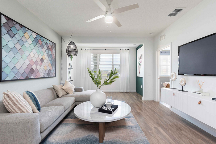 Photos of Lake Nona Concorde apartments in Orlando, FL showcasing modern interiors, luxury amenities, and community spaces