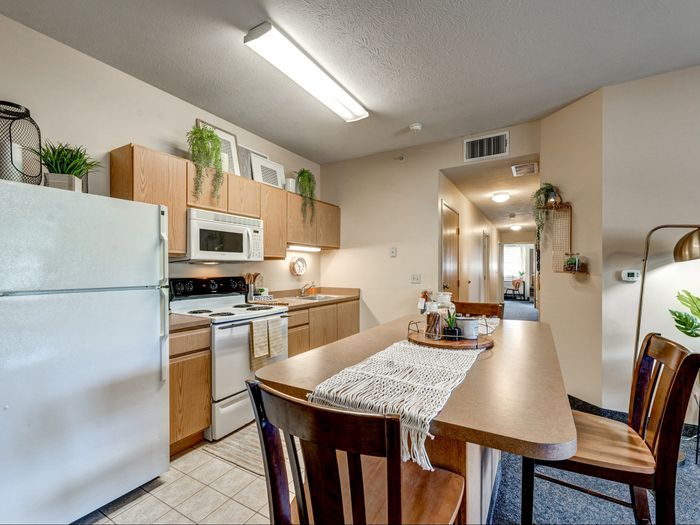 Prep-friendly kitchen in apartment at University Gate | Erie, PA Apartments.