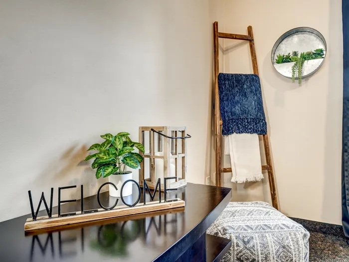 Welcome sign in entryway of apartment  in apartment at University Gate | Erie, PA Apartments.