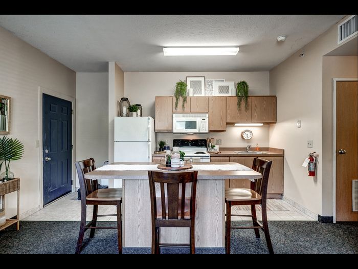 Dining area - kitchen  in apartment at University Gate | Erie, PA Apartments.