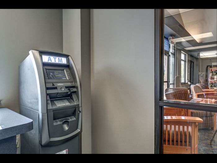 An ATM machine in clubhouse at University Gate, apartments in Erie, PA.