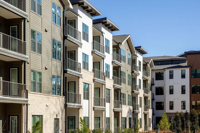 Apartment Exterior on Sunny Day