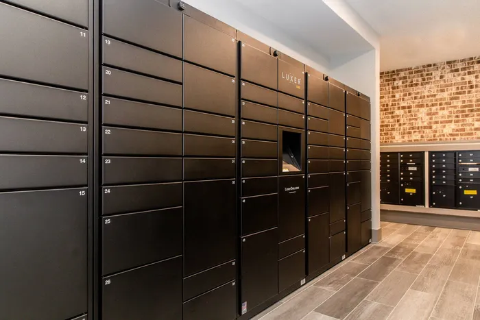 Pet-Friendly Apartments in Birmingham - Tributary Rise - Package Lockers In Various Sizes Inside Mail Room.