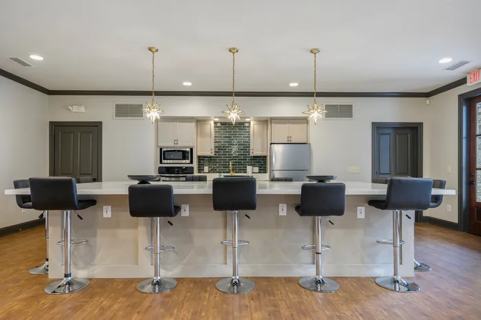furnished kitchen area of clubroom