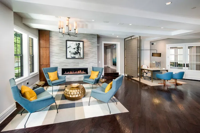 furnished leasing office with seating