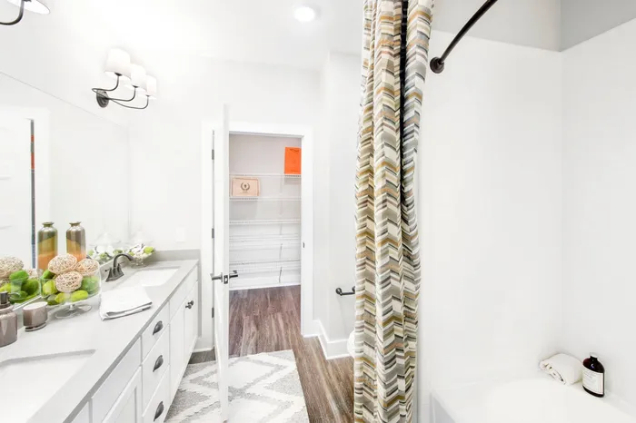 furnished bathroom of apartment