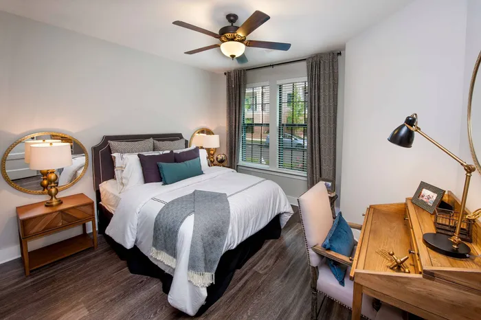 Furnished bedroom of apartment