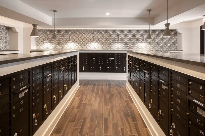 mailroom center in large room