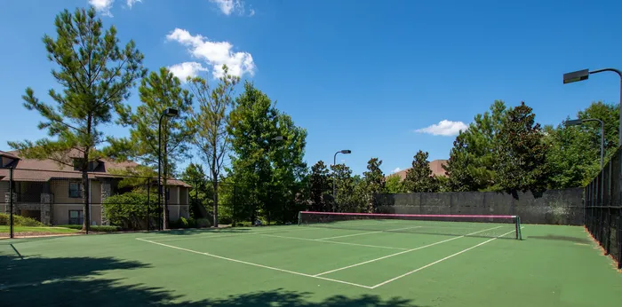 outdoor tennis court on sunny day