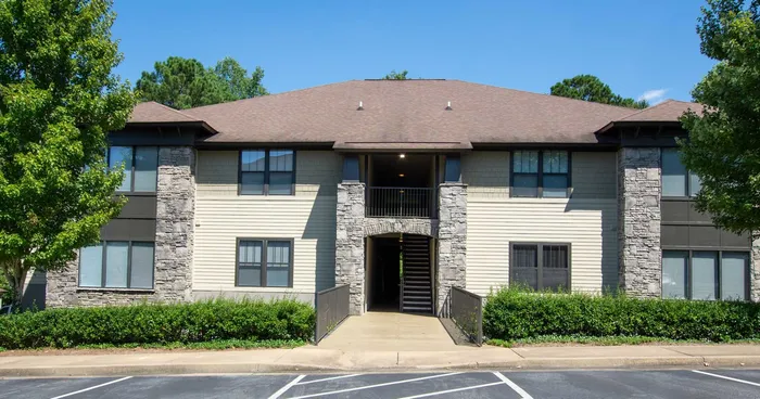 exterior apartment building on sunny day