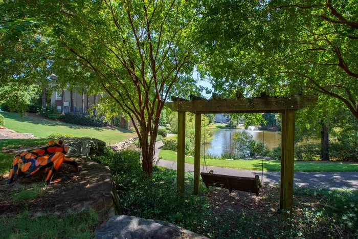 pergola in the shade