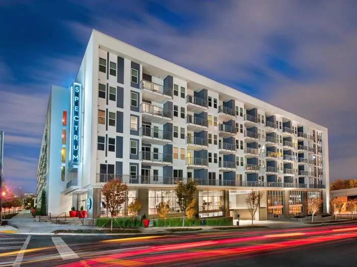 apartment building at nighttime