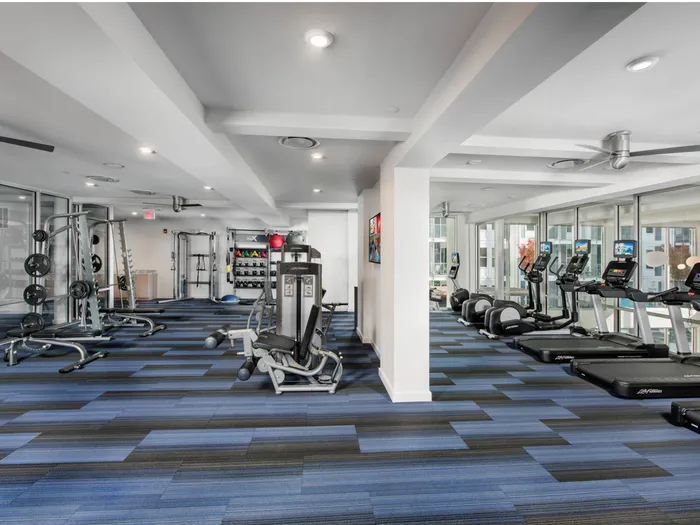 furnished fitness center with equipment